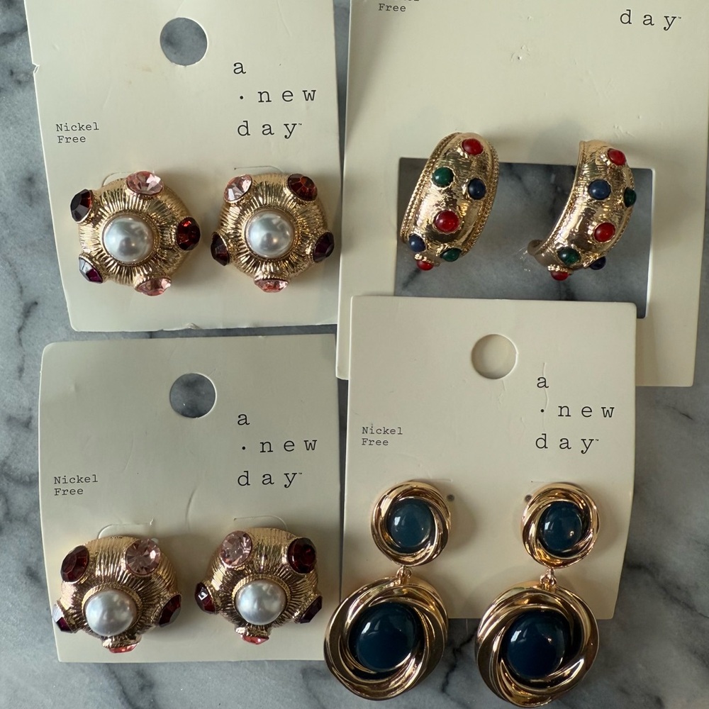 A New Day Earring Bundle - 4 Pairs NWT